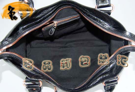 173084C 巴黎世家單肩包 Balenciaga機車包 進口牛皮時尚休閑女包 手提包 黑色