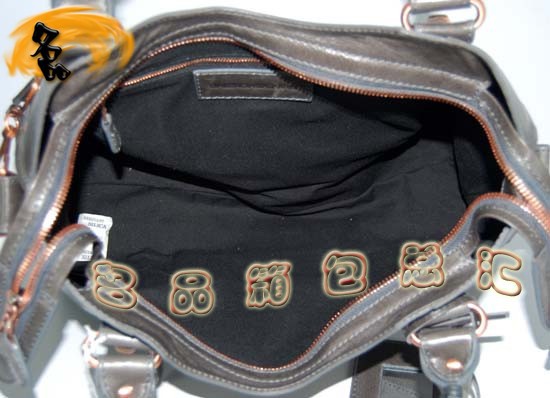 173084C Balenciaga手提包 巴黎世家單肩包 進(jìn)口牛皮經(jīng)典時(shí)尚女包 機(jī)車包 深銀灰色