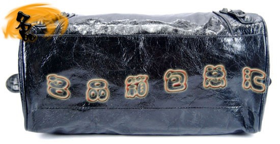 235216 巴黎世家單肩包 進口油皮時尚女包 Balenciaga機車包 手提包 黑色