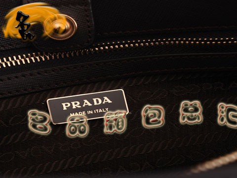 BN1874 Prada�μ�� �¿�r��Ůʿ���e�� ʮ�ּy�M��ţƤŮ�� �����_����� ��ɫ
