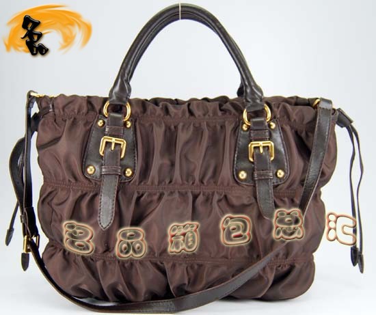 29208 Prada女包 最新款女包 普拉達手提包 Prada時尚休閑女士單肩包 咖啡色