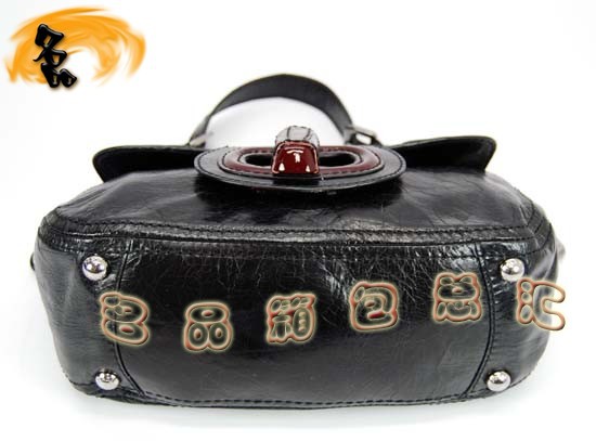 29245 Prada手拎包 普拉達單肩包 Prada時尚休閑豬鼻包 最新款女包 黑色