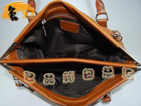 80069 Prada單肩包 Prada時尚休閑包 普拉達斜挎包 最新款女包 淺啡色