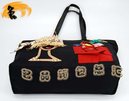 89277 普拉達手提包 Prada時尚休閑女包 Prada女包 最新款單肩包 黑色