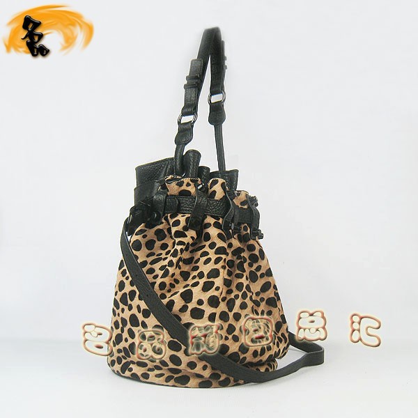 63462 水桶包 Alexander Wang最新款女士單肩包 斜挎包 亞利山大王女包 豹紋馬毛 啡色