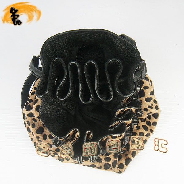 63462 水桶包 Alexander Wang最新款女士單肩包 斜挎包 亞利山大王女包 豹紋馬毛 啡色