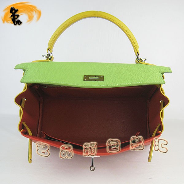 6108 �P��� HermesŮ�� ����� ���R��б��� Hermes Kelly Bag ��ɫ��֦�y �t�G�Sɫ�y��