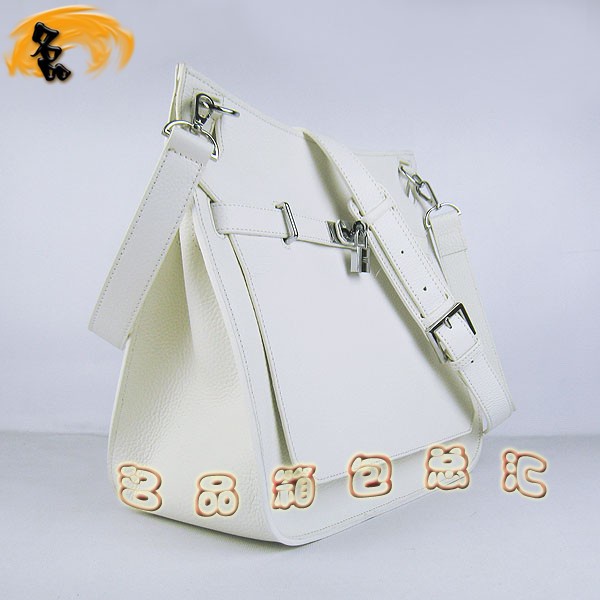 6508 愛馬仕女包 吉普賽系列 Hermes斜挎包 愛馬仕最新款Jypsiere Bag 白色銀扣