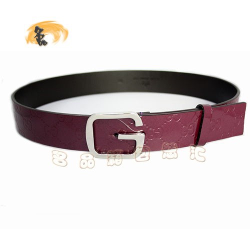 162932 Gucci皮帶 Gucci漆皮女士皮帶 古奇皮帶 牛皮 Gucci女士皮帶 腰帶 紫紅色