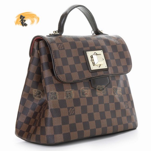 N41168 LV最新款女士斜挎包 LV棋盤格系列 LV女士包包 LV Bergamo女包 小號