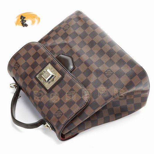 N41168 LV最新款女士斜挎包 LV棋盤格系列 LV女士包包 LV Bergamo女包 小號