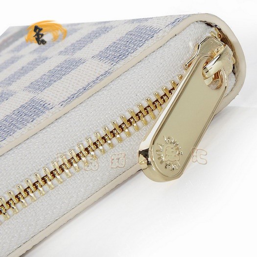 M63006 LV最新款 卡通畫版長款錢包 LV錢包 白色棋盤格女士錢夾 LV Zippy系列