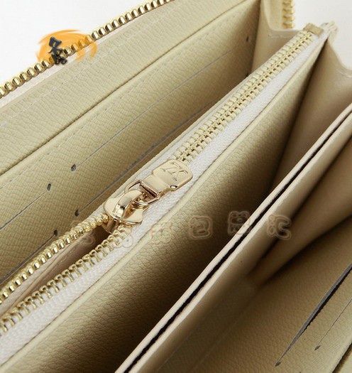 M63006 LV最新款 卡通畫版長款錢包 LV錢包 白色棋盤格女士錢夾 LV Zippy系列