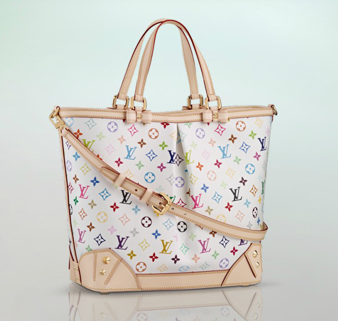 M93214 LV 2012年新款LV SHARLEEN大號單肩斜跨手提女包 白彩