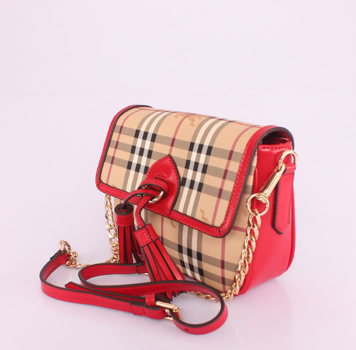 Burberry巴寶莉新款女包 5001010大紅