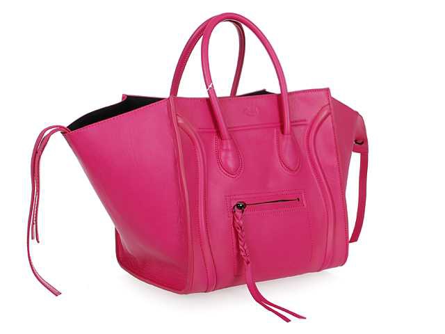 Celine女包 賽琳幻影蝙蝠包 單肩包 CL11506 玫紅