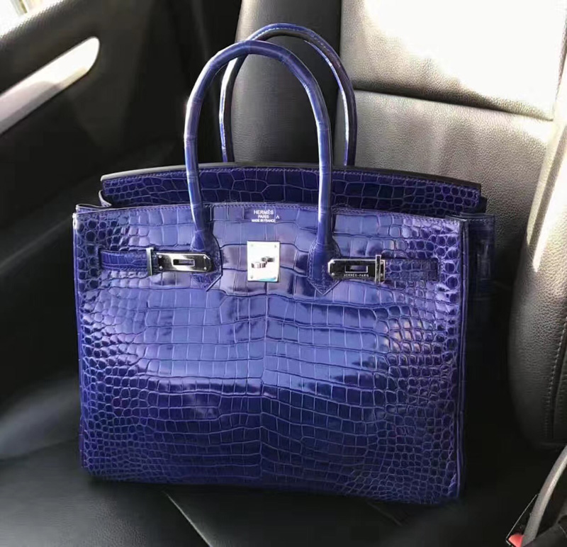 愛馬仕手提包 Hermes Birkin系列 鉑金包 純手工定制版 30cm 鱷魚皮