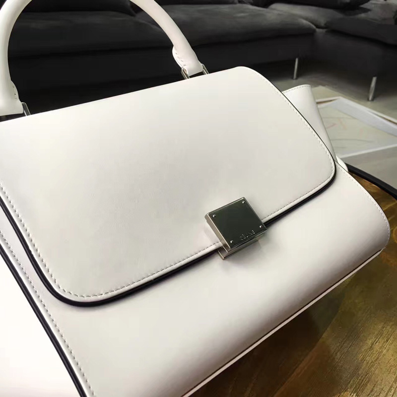 Celine Trapeze 小號(hào)手袋 賽琳秋千包 賽琳秋千包配色系列 白配黑