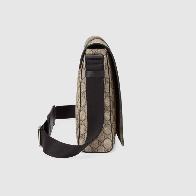 475432 Gucci GG Supreme高級人造革郵差包 Gucci男包 Gucci單肩斜挎包