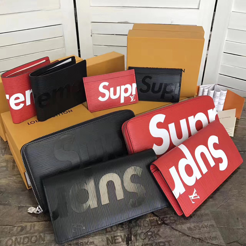 M60305 LV Supreme 聯(lián)名系列限量版Zippy 拉鏈錢夾 LV錢包 LV全開錢包 黑色