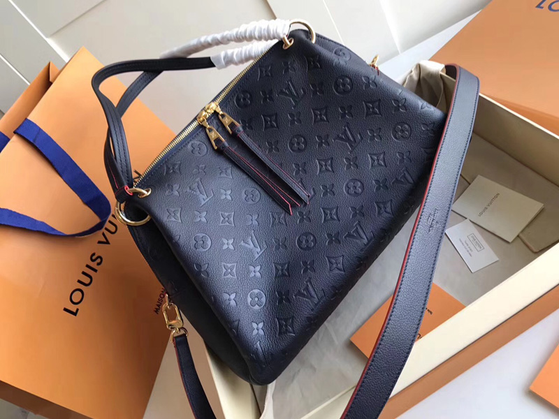 M43721 M43719 LV Ponthieu 小號手袋 LV全皮女包 LV手提肩背包 海藍(lán)色