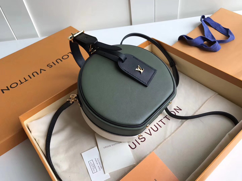 M43510 LV Petite Boite Chapeau 手袋 LV全皮女包 LV小圓包 綠配白