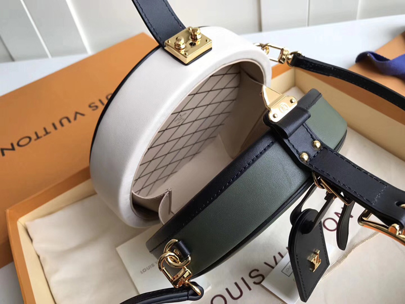 M43510 LV Petite Boite Chapeau 手袋 LV全皮女包 LV小圓包 綠配白