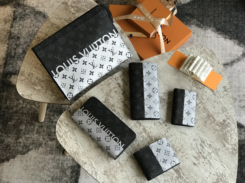 M61696 LV REGULAR 錢夾 LV錢包 LV短夾 LV銀配黑花中款錢包