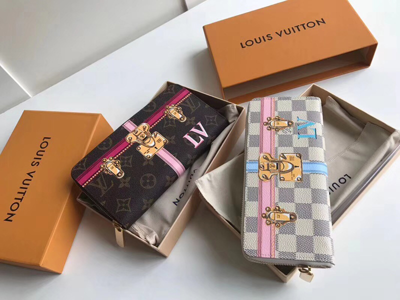 M62616 LV Zippy 拉鏈錢夾 LV 2018夏季旅行箱主題 LV掛鎖絲印圖案 LV錢包