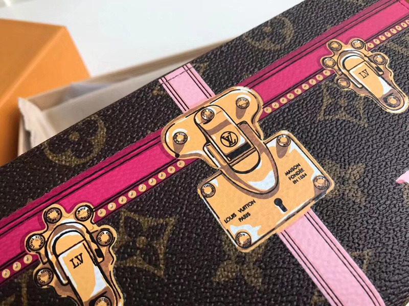 M62616 LV Zippy 拉鏈錢夾 LV 2018夏季旅行箱主題 LV掛鎖絲印圖案 LV錢包
