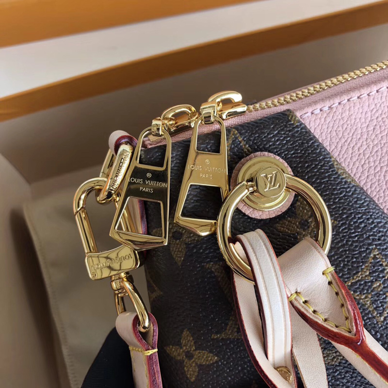 M43967 LV V Tote BB 手袋 Monogram帆布老花女包 LV女包 櫻花粉