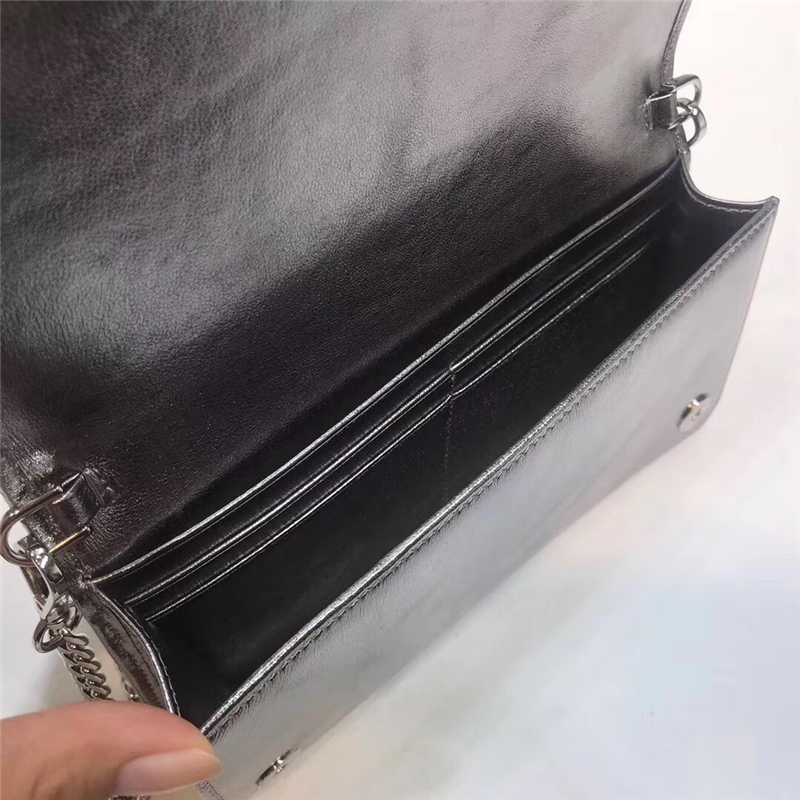 5ZH029 MIUMIU 專柜新款 手工珠刺繡 亮片鏈條小包 銀色