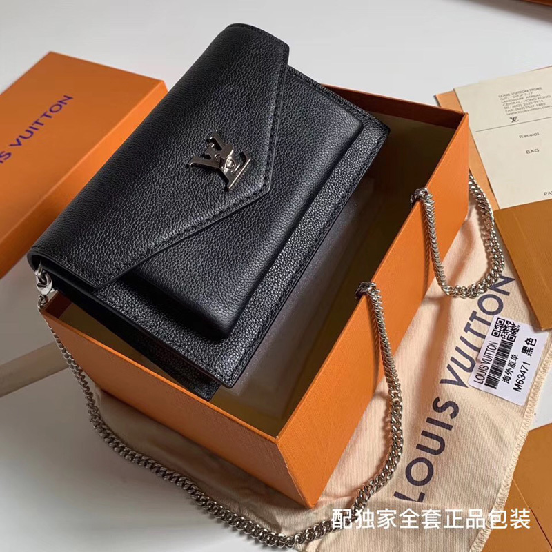 M63471 LV Pochette MyLockMe Chain 手袋 LV女包 LV信封包 LV鏈條包 黑色