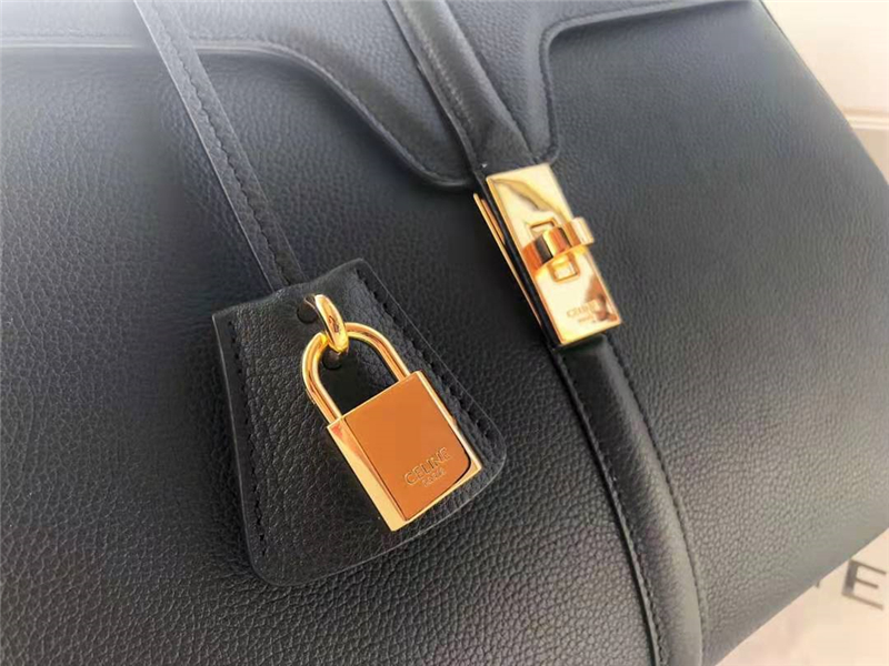 Celine包包 賽琳女負 19新款 金屬鎖扣 中號小牛皮包 Celine手提包女包