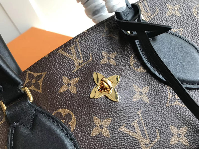 M44351 LV Flower BB 拉鏈 Tote 手袋 LV女包 單肩手提包 黑色