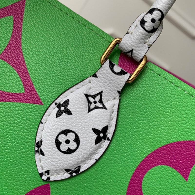 M44570 LV ONTHEGO 手袋 超大號 Monogram 印花迷你 Monogram 飾邊 綠色