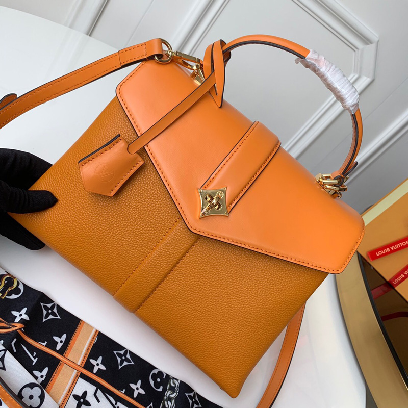 M53818 LV ROSE DES VENTS 小號手袋 LV掛鎖包 LV手提單肩包 橙色