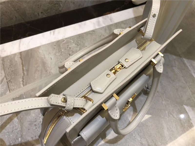 561203 YSL女包 UPTOWN 小號 鏡面皮 YSL手提袋手拿包 白色