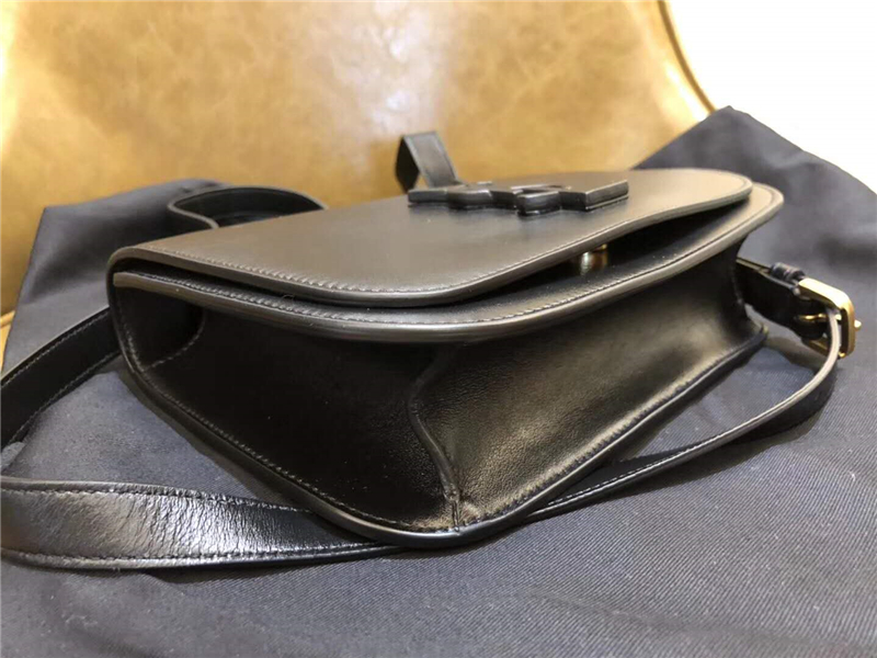 512853 YSL女袋 圣羅蘭Box包 SPONTINI小號 真皮 YSL肩背包挎包 黑色