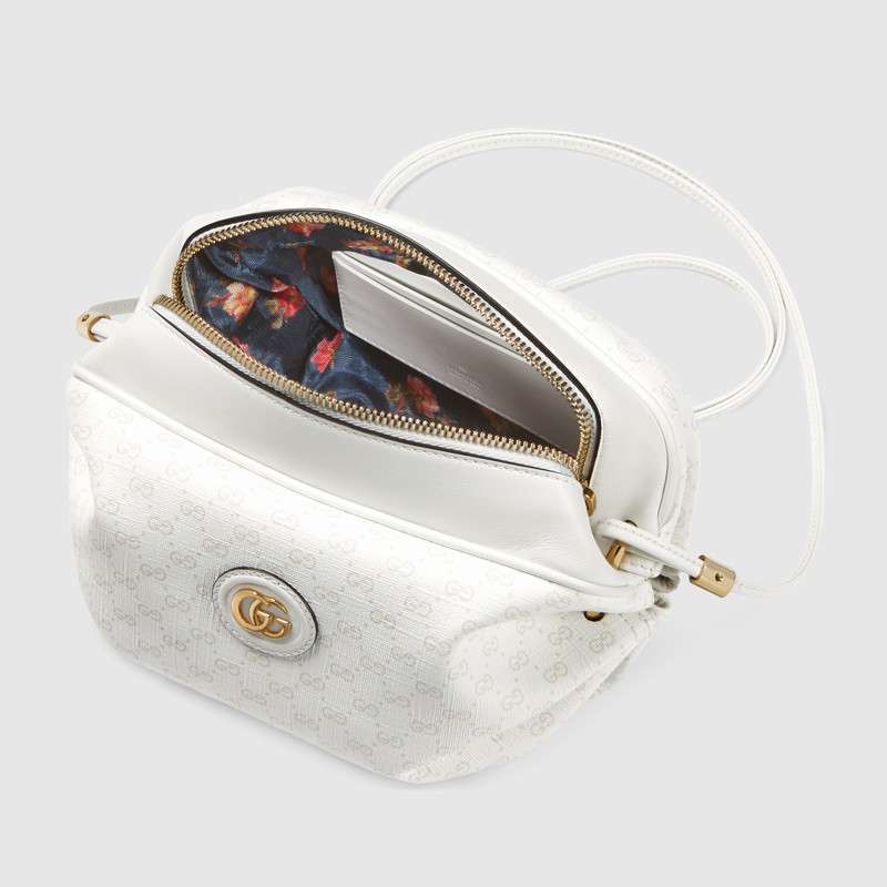564582 Gucci手袋 古馳單肩包 雙G標(biāo)識 Gucci斜挎包 迷你GG手袋 白色