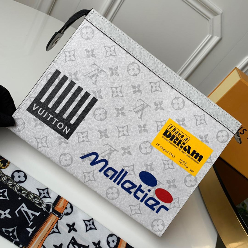 M61692 LV LV Pochette Voyage 中號手袋 1854白花地球絲印 LV手包