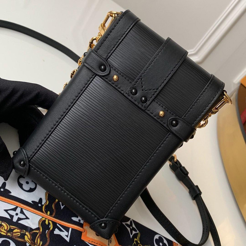 M67871 LV TRUNK VERTICAL 鏈條包 Epi牛皮 S形鎖扣包 黑色