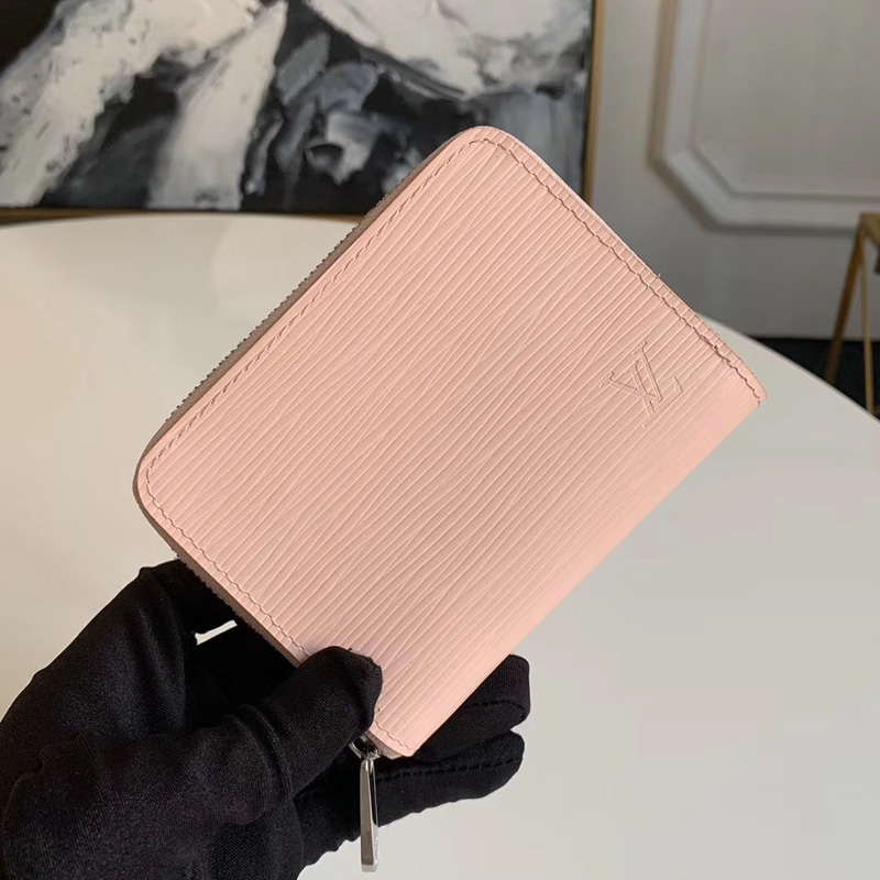 M61206 LV ZIPPY 拉鏈零錢(qián)包 Epi皮革 LV短款拉鏈錢(qián)夾 粉色