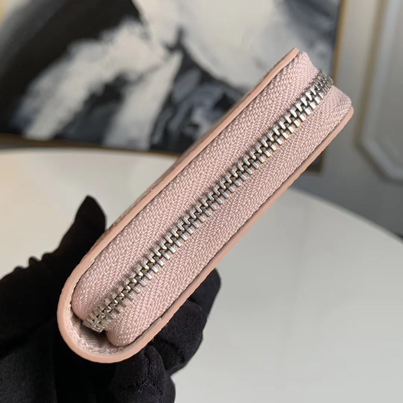 M61206 LV ZIPPY 拉鏈零錢(qián)包 Epi皮革 LV短款拉鏈錢(qián)夾 粉色