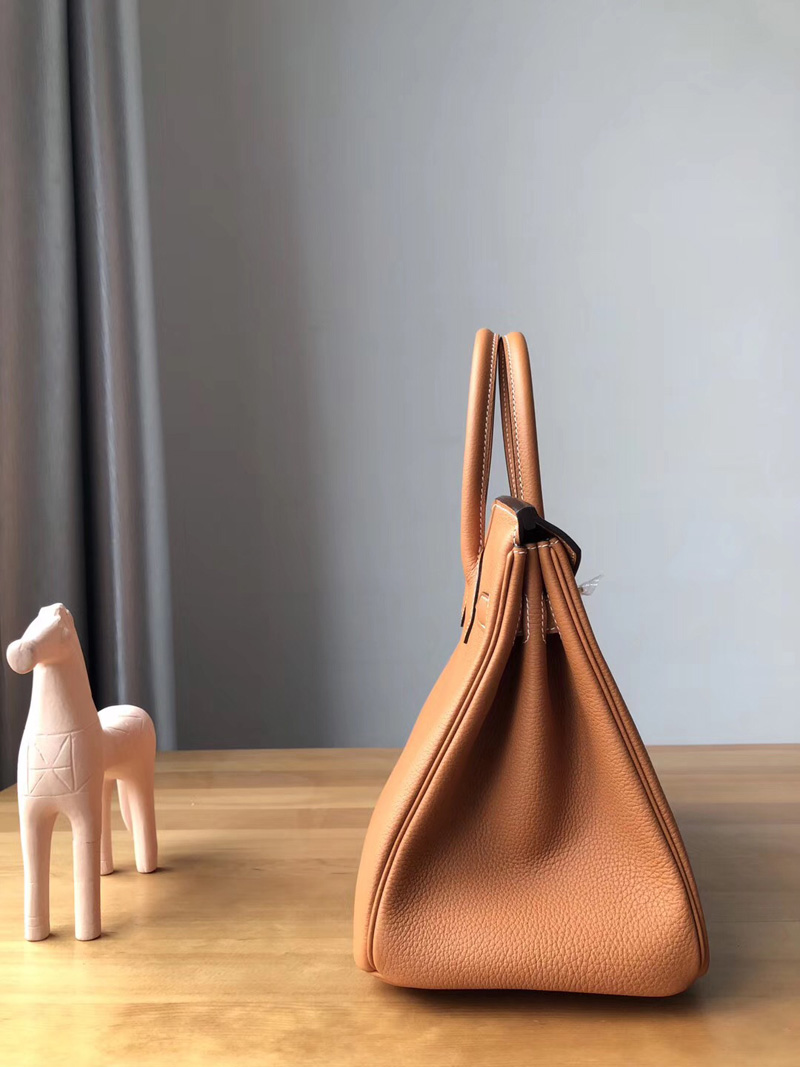 Hermes Birkin系列 愛馬仕鉑金包 純手工定制版 30cm TOGO皮 棕色