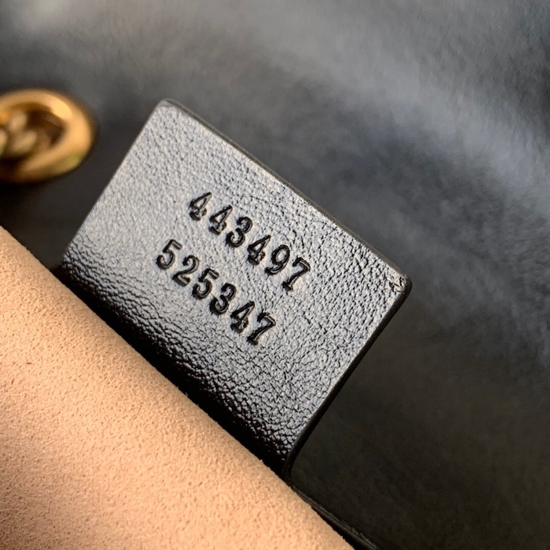 443497 GG Marmont 系列小號肩背包 褐紅色斜紋女包