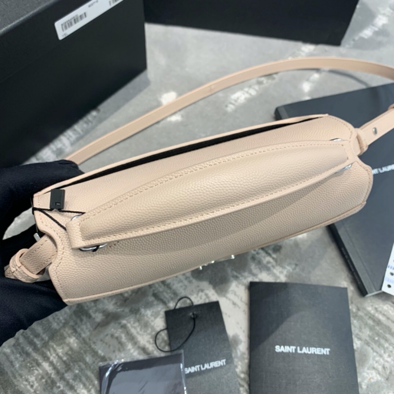 602716 YSL圣羅蘭 CASSANDRA迷你粒面壓印皮革手提包 粉色