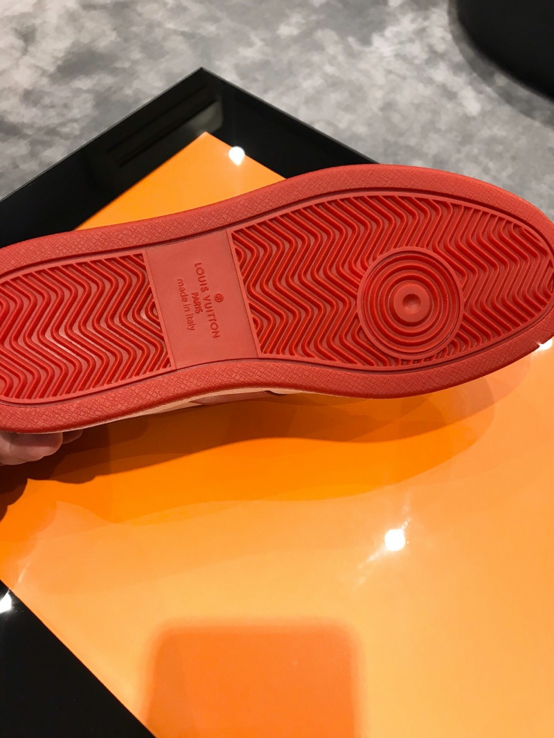 1A5YOL LV Rivoli 運動鞋 小牛皮彩色飾邊板鞋 紅色