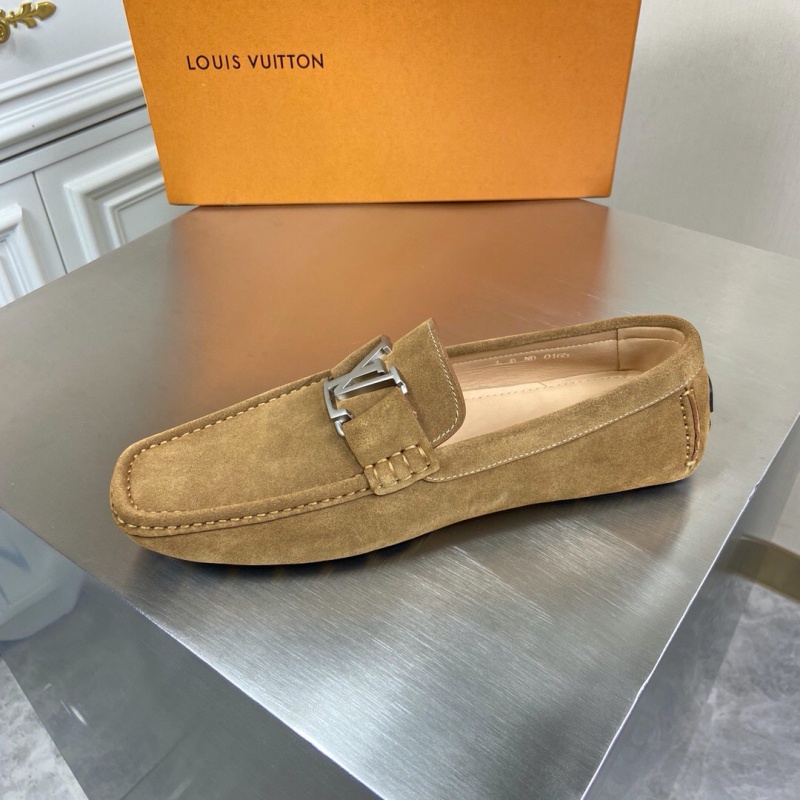 1A3QS5 LV Major 便鞋 LV絨面小牛皮男鞋 豆豆鞋 棕色