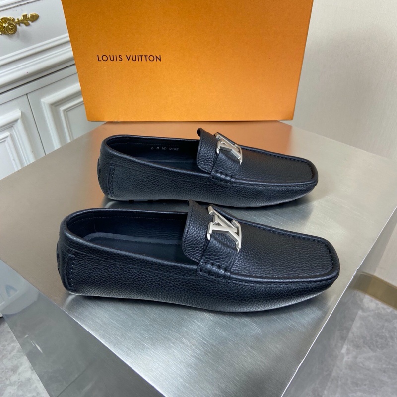 1A3QS5 LV Major 便鞋 LV粒面小牛皮男鞋 豆豆鞋 黑色